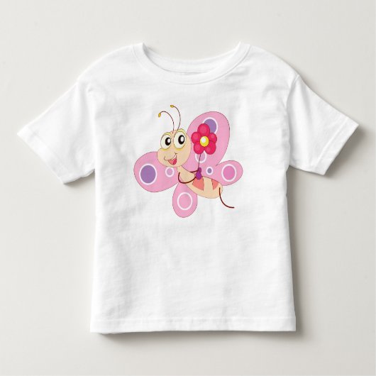 schattige vlinder kinder shirts (Voorkant)