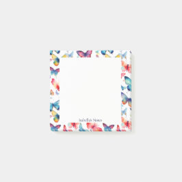 Schattige Vlinder Kleurrijke Waterverf Gepersonali Post-it® Notes