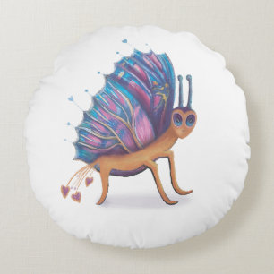 schattige vlinder rond kussen