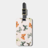 Schattige vlinderpatroon Bagagelabel (Voorkant verticaal)