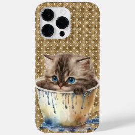 SCHATTIGE VLOEIBARE WATERVERF KITTEN IN CUP Case-Mate iPhone 14 PRO MAX HOESJE