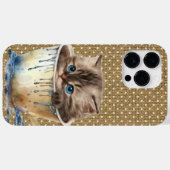 SCHATTIGE VLOEIBARE WATERVERF KITTEN IN CUP Case-Mate iPhone CASE (Achterkant (horizontaal))
