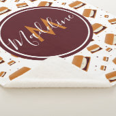 Schattige Voedsel Smore Monogram Naam Sherpa Deken (3/4)