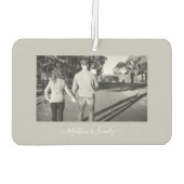 Schattige Voeg je eigen foto monogram toe Luchtverfrisser (Achterkant)