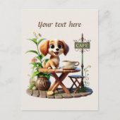 Schattige Voeg jouw tekst coffeeshop toe Briefkaart (Voorkant)