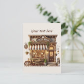 Schattige Voeg jouw tekst coffeeshop toe Briefkaart (Staand voorkant)