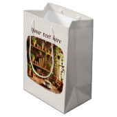 Schattige Voeg jouw tekst coffeeshop toe Medium Cadeauzakje (Achterkant Gekanteld)