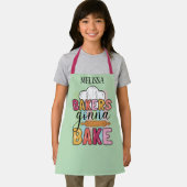 Schattige Voeg naam bakkers gaan bakken meisjes Schort (Insitu)
