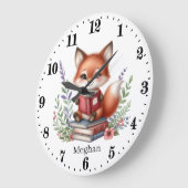 Schattige Voeg tekst vos lezen liefhebbers Grote Klok (Hoek)