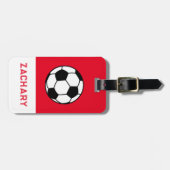 Schattige Voetbal Bagagelabel (Voorkant horizontaal)