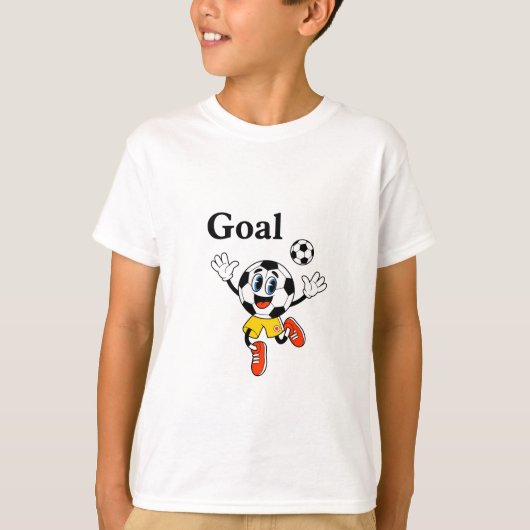 Schattige Voetbal Doel Kinderen T-shirt (Voorkant)