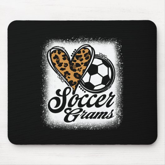 Schattige Voetbal Grams Luipaard Hart Muismat (Voorkant)