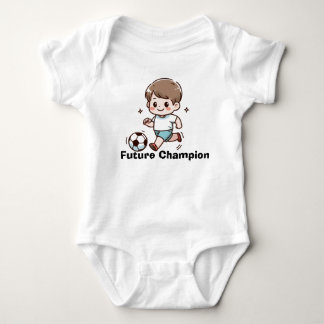 Schattige Voetbal Jongen Baby Bodysuit | Kleine Vo