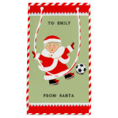 Schattige Voetbal Kerst Kleine Gift Bag Klein Cadeauzakje (Voorkant)