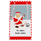 Schattige Voetbal Kerst Kleine Gift Bag Klein Cadeauzakje (Voorkant)