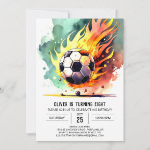 Schattige Voetbal Kinderen Printable Verjaardag Kaart