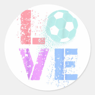 Schattige Voetbal Liefde Valentijn Moeder Cleats S Ronde Sticker