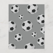 Schattige Voetbal lint budget verjaardagsuitnodigi (Achterkant)