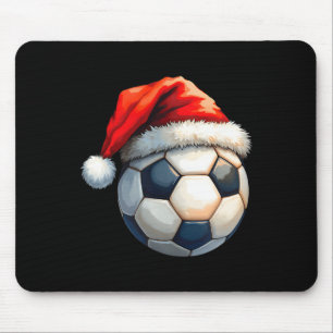 Schattige voetbal Ll Kerstman hoed Grappige vakant Muismat