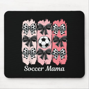 Schattige Voetbal Mama Coquette Boog Voetbal Moede Muismat