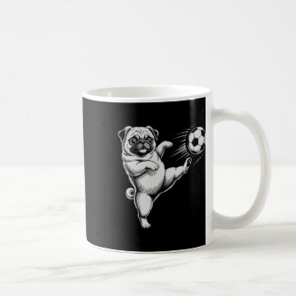 Schattige Voetbal Pug Vader Hond Ll Speel Club Doe Koffiemok