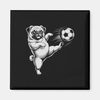 Schattige Voetbal Pug Vader Hond Zal Club Doelen K Magneet