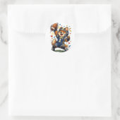 SCHATTIGE VOETBAL PUPPY TOUCHDOWN STICKER (Tas)