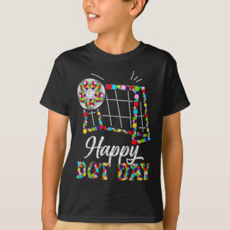 Schattige Voetbal Stippen Kunst Student Gelukkige  T-shirt