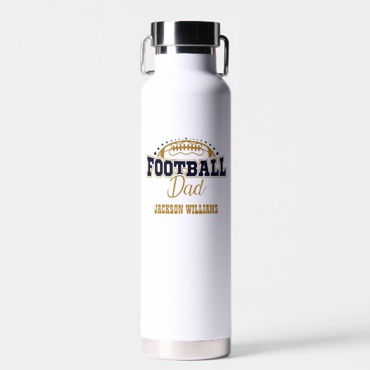 Schattige Voetbal Vader Waterfles (Voorkant)