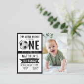 Schattige Voetballint Budget Foto 1e Verjaardag (Staand voorkant)