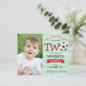 Schattige Voetballint Budget Foto 2e Verjaardag (Staand voorkant)