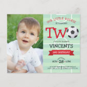 Schattige Voetballint Budget Foto 2e Verjaardag (Voorkant)