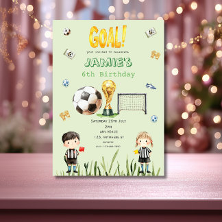 Schattige voetbalwereldkampioenschap verjaardagsui kaart