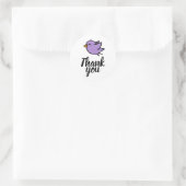 Schattige Vogel Bedankt Zakelijk Ronde Sticker (Tas)