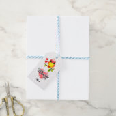 schattige vogel rode haard valentijnsdag cadeaulabel (Met Touw)