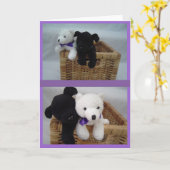 Schattige vogeldag kaart (Gele Bloem)