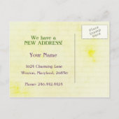 Schattige Vogelhuis Nieuw Huis Aankondigingskaart (Achterkant)