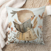 Schattige vogelleeskussen, Schattig dier Kussen (Deken)
