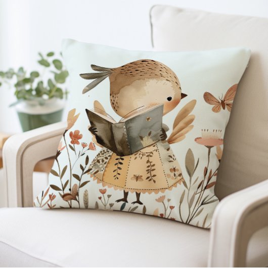 Schattige vogelleeskussen, Schattig dier Kussen