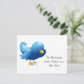 Schattige vogelnest aankondigingskaart (Staand voorkant)