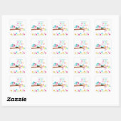 Schattige vogelnest dank je tweeling Baby shower p Vierkante Sticker (Vel)