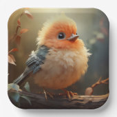 Schattige vogelpapier bord (Voorkant)