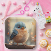 Schattige vogelpapier bord (Feest)