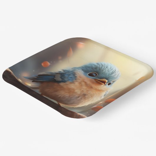 Schattige vogelpapier bord (Gebogen)