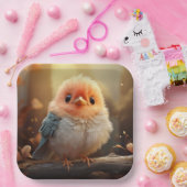 Schattige vogelpapier bord (Feest)