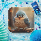 Schattige vogelpapier bord (Feest)