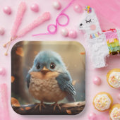 Schattige vogelpapier bord (Feest)