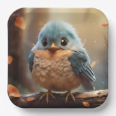 Schattige vogelpapier bord (Voorkant)