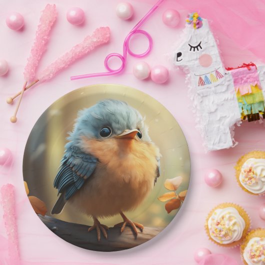Schattige vogelpapier bord (Feest)