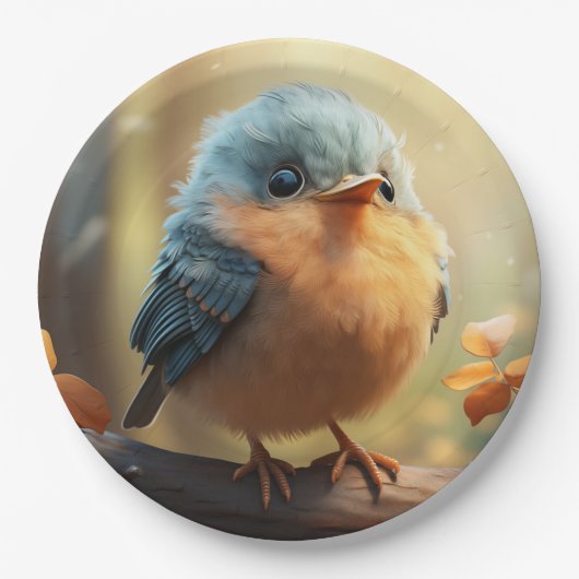 Schattige vogelpapier bord (Voorkant)